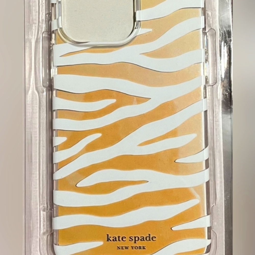 Kate Spade New York Zebra Print Protective Hardshell Case iPhone 14 Plus NWOT - Picture 3 of 4